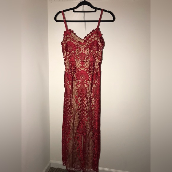 catherine deane red dress Red Lace Lena Dress